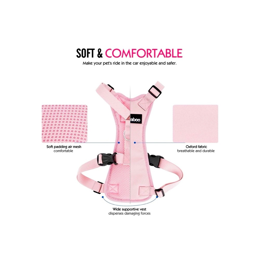 Light pink dog harness